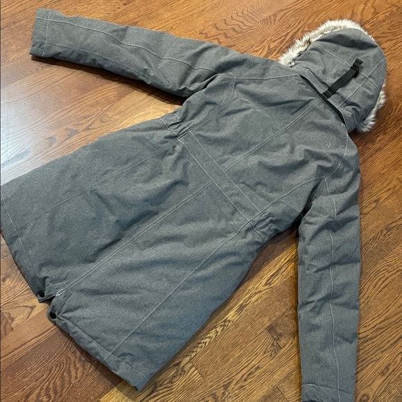 The North Face Gray Puffer Jacket with Fur Hood - Picture 5 of 14